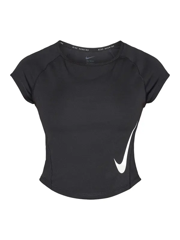 NIKE NIKE Tehnička sportska majica 'TEMPO SWOOSH'  crna / bijela