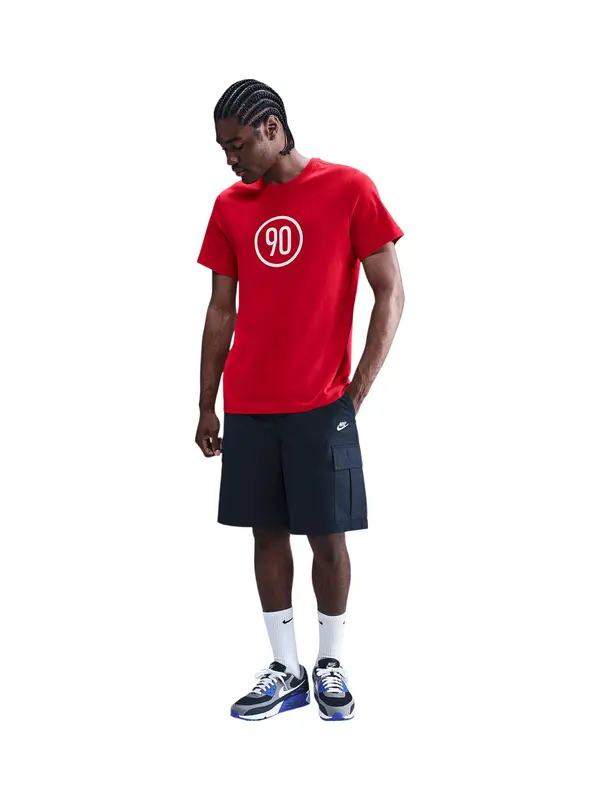 NIKE NIKE Tehnička sportska majica 'Total 90'  crvena / bijela