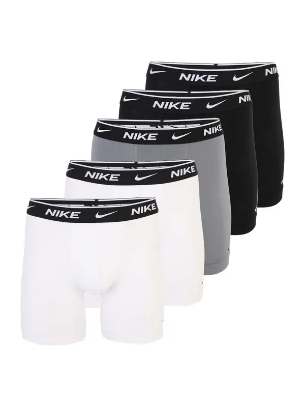 NIKE Underwear NIKE Underwear Bokserice 'Everyday'  siva / crna / bijela