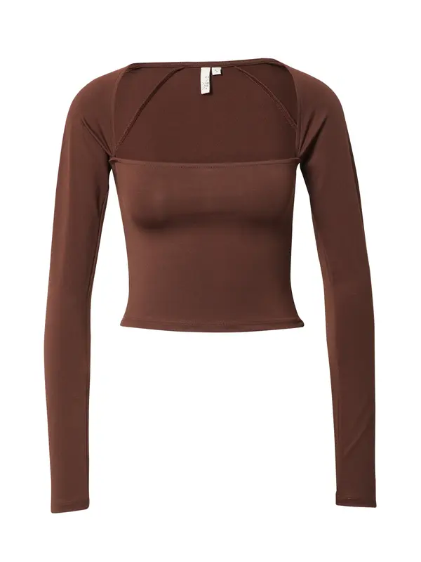 NLY by Nelly NLY by Nelly Majica 'Flirty Square'  tamno smeđa