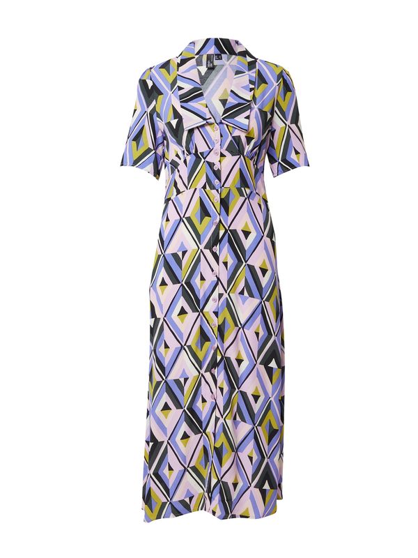 Nobody's Child Nobody's Child Košulja haljina 'Daisy'  svijetlozelena / sivkasto ljubičasta (mauve) / crna / bijela