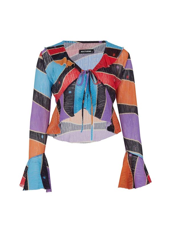 NOCTURNE NOCTURNE Bluza  azur / orhideja bijela / mandarina / crna