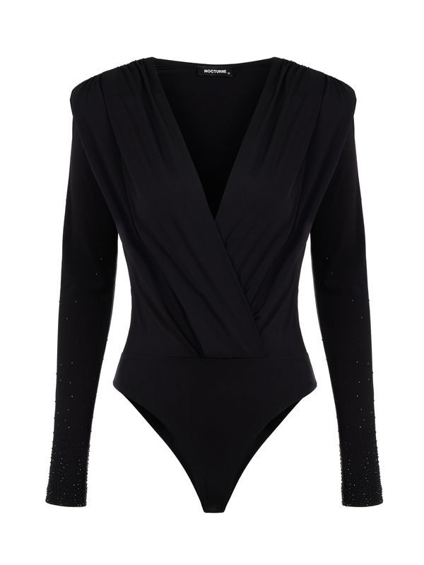 NOCTURNE NOCTURNE Bodi bluza  crna