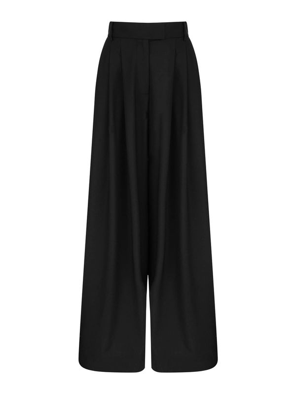 NOCTURNE NOCTURNE Hlače s naborima  crna