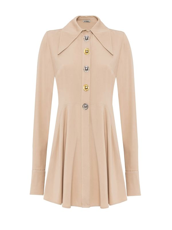 NOCTURNE NOCTURNE Košulja haljina  bež / zlatna / srebro