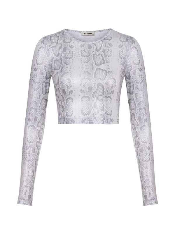 NOCTURNE NOCTURNE Majica  taupe siva / srebro