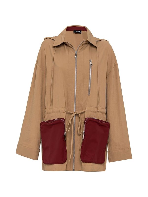 NOCTURNE NOCTURNE Prijelazni kaput  svijetlosmeđa / burgund