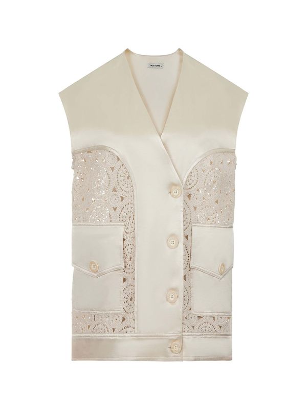 NOCTURNE NOCTURNE Prsluk  svijetlobež