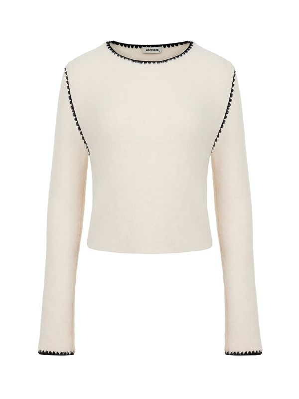 NOCTURNE NOCTURNE Pulover  crna / prljavo bijela