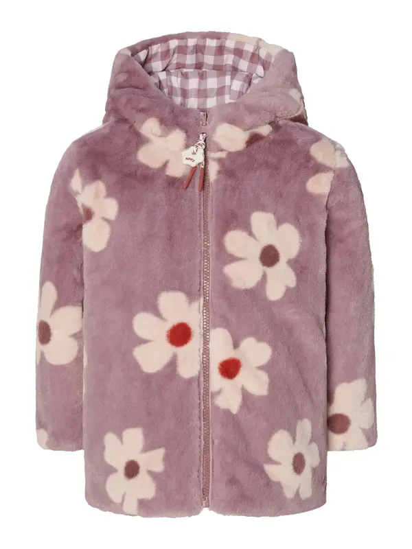 Noppies Noppies Zimska jakna 'Norden'  svijetlobež / sivkasto ljubičasta (mauve) / ciklama / crvena
