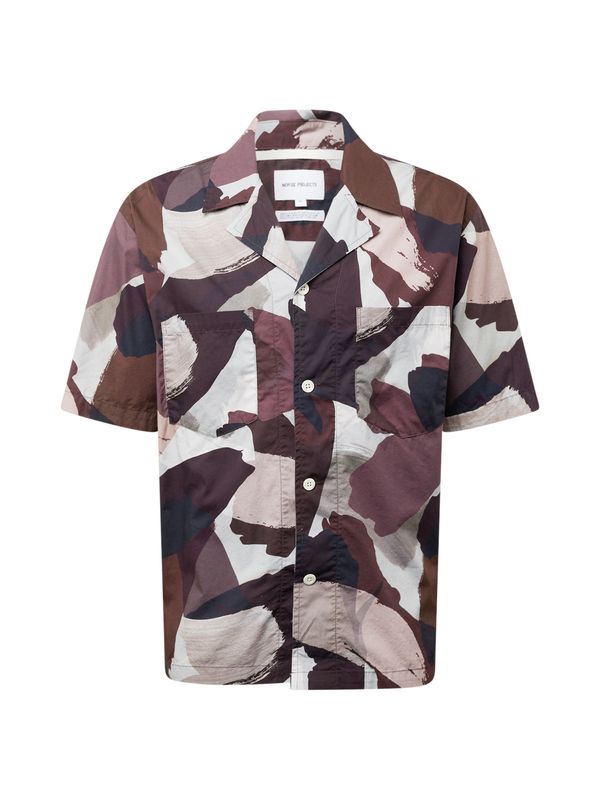 NORSE PROJECTS NORSE PROJECTS Košulja 'Mads'  boja pijeska / smeđa / svijetlosiva / burgund