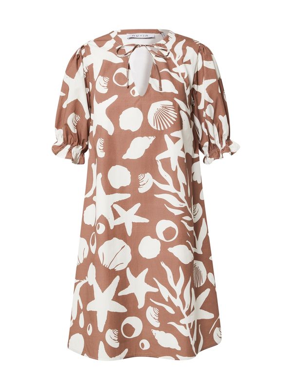 NU-IN NU-IN Haljina  smeđa / bijela