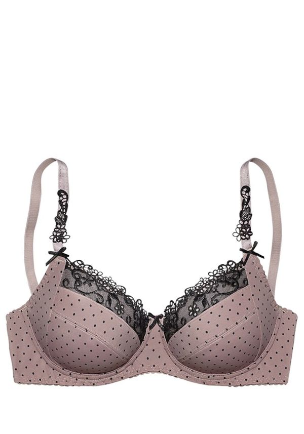 NUANCE NUANCE Grudnjak  taupe siva / crna