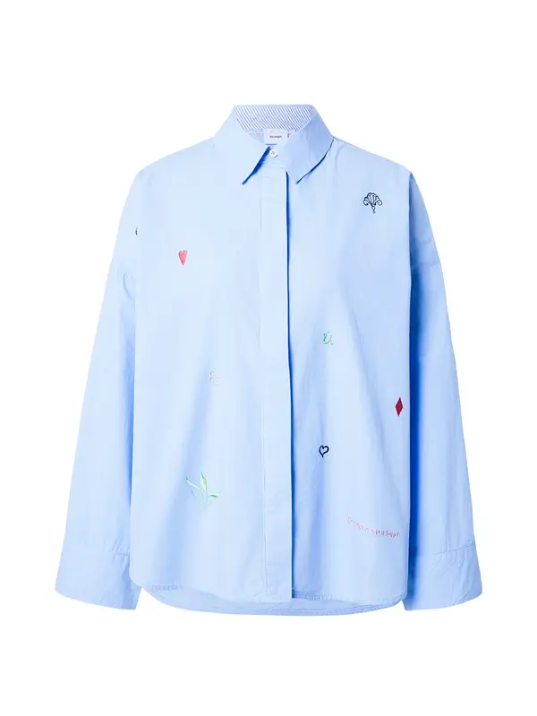 NÜMPH NÜMPH Bluza 'JUNA'  plava / svijetlozelena / lila / crvena