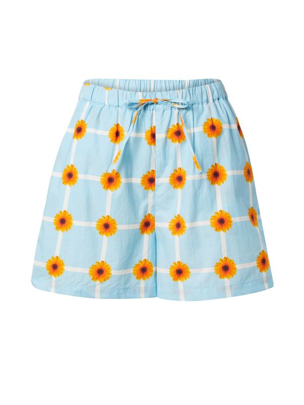 NÜMPH NÜMPH Hlače 'NUWIGA'  svijetloplava / smeđa / senf / bijela