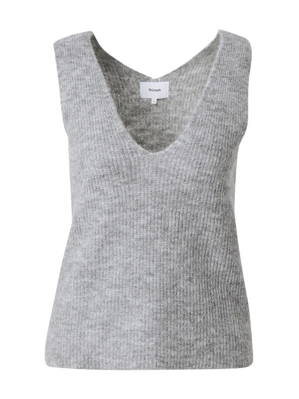 NÜMPH NÜMPH Kardigan bez rukava  siva melange