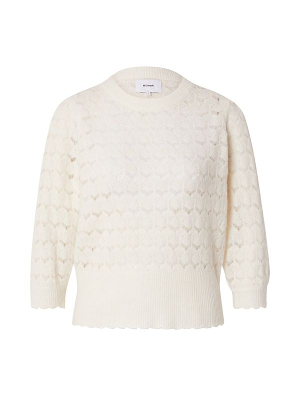 NÜMPH NÜMPH Pulover  vuneno bijela
