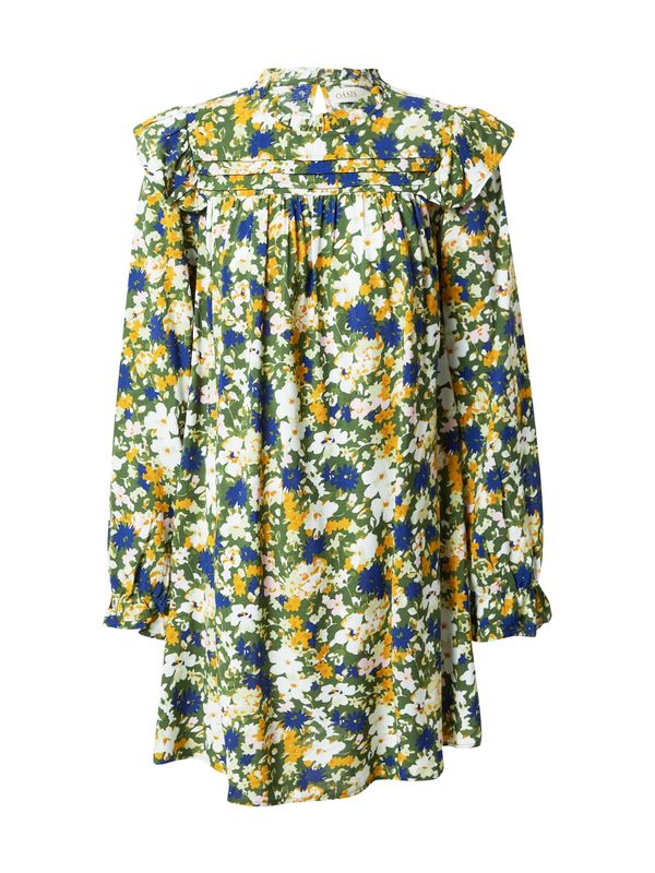 Oasis Oasis Haljina 'Frill'  kraljevsko plava / med / kivi zelena / roza / bijela