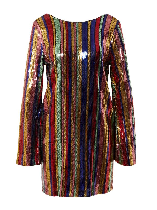 Oasis Oasis Haljina  mornarsko plava / zlatna / svijetlozelena / crvena