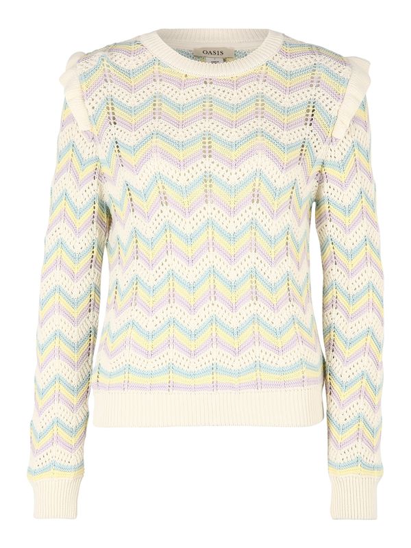 Oasis Oasis Pulover  ecru/prljavo bijela / žuta / zelena / roza