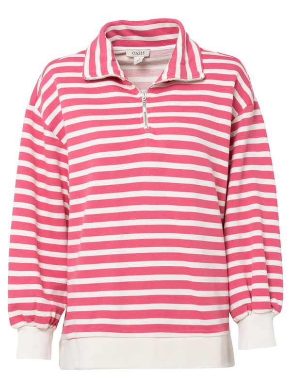 Oasis Oasis Sweater majica  roza / bijela