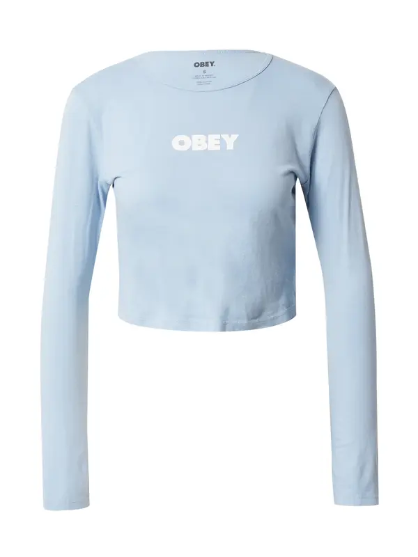 Obey Obey Majica  svijetloplava / bijela