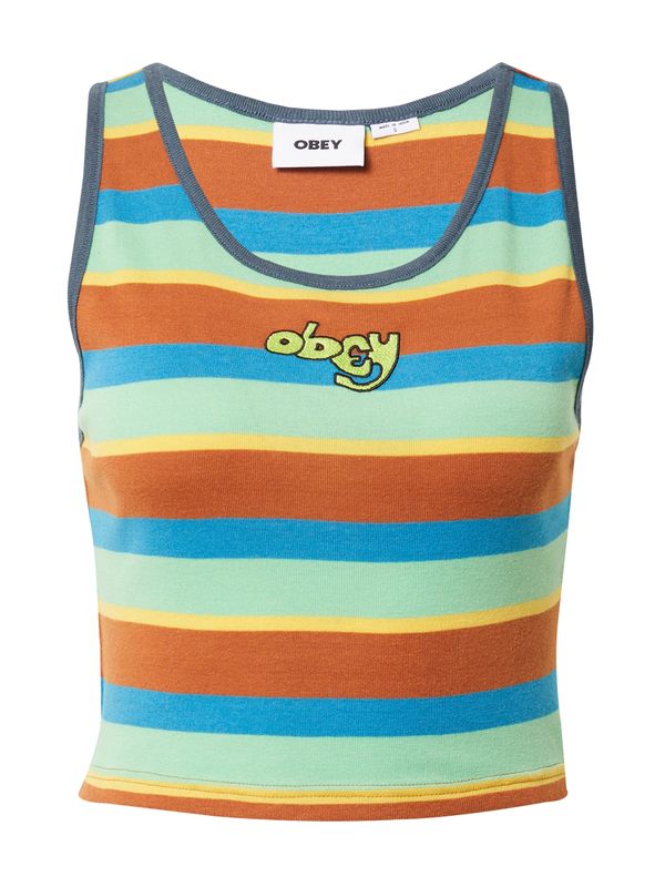 Obey Obey Top 'MIA'  azur / oker / žuta / menta