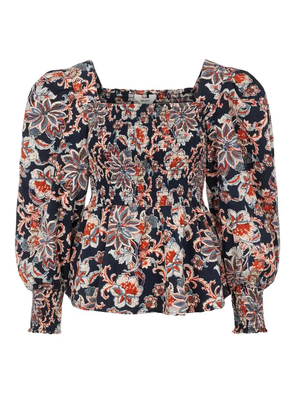 OBJECT OBJECT Bluza 'Naomi'  noćno plava / golublje plava / crvena / bijela