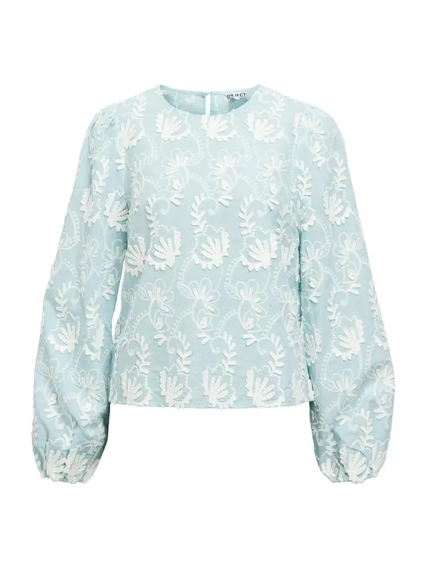 OBJECT OBJECT Bluza 'OBJMya'  pastelno plava / bijela