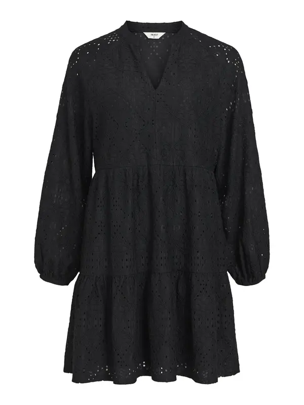 OBJECT OBJECT Haljina 'Broderie Anglaise'  crna