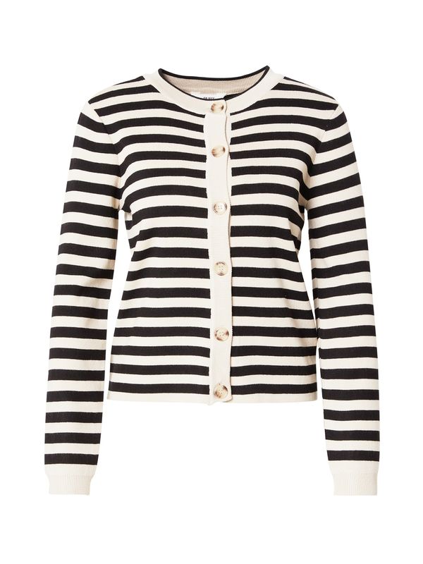 OBJECT OBJECT Kardigan 'OBJESTER'  ecru/prljavo bijela / crna