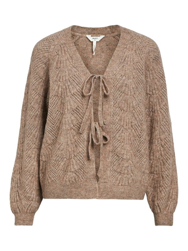 OBJECT OBJECT Kardigan 'OBJFLORA'  smeđa melange