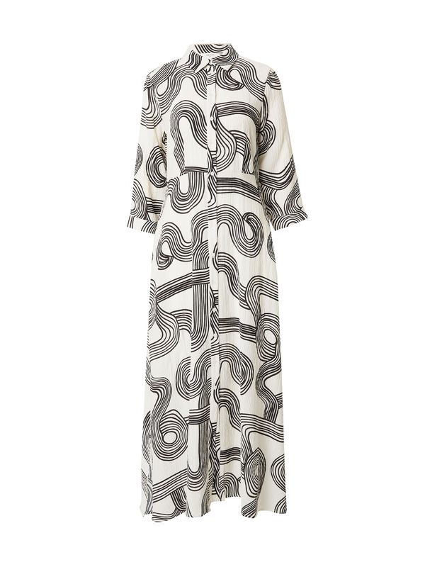 OBJECT OBJECT Košulja haljina 'Alli'  boja pijeska / crna