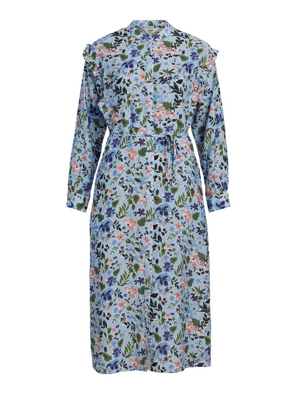 OBJECT OBJECT Košulja haljina 'Riga'  plava / sivkasto plava / zelena / koraljna