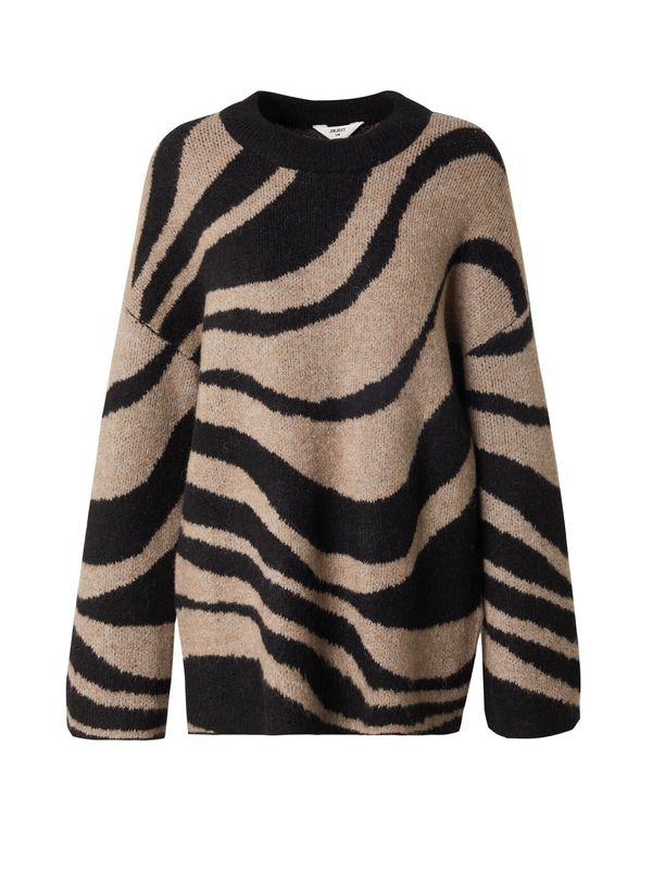 OBJECT OBJECT Pulover 'OBJDIANA'  bež melange / crna