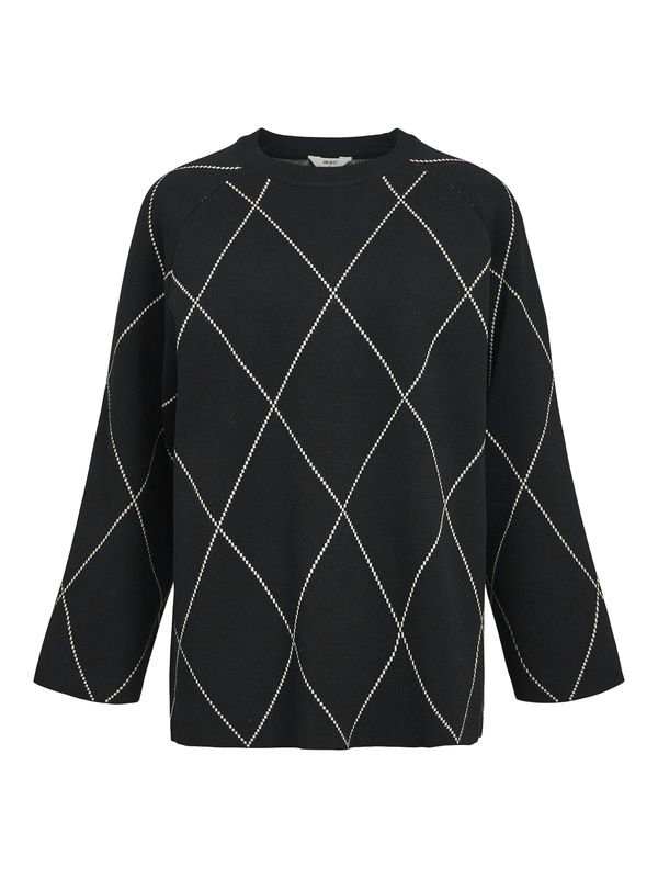 OBJECT OBJECT Pulover 'OBJEster'  crna / bijela