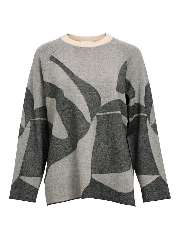 OBJECT OBJECT Pulover 'OBJSif'  bež / antracit siva / siva melange