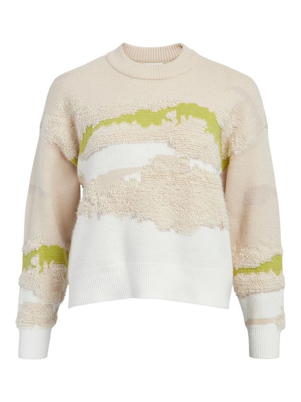 OBJECT OBJECT Pulover  pijesak / zelena / bijela