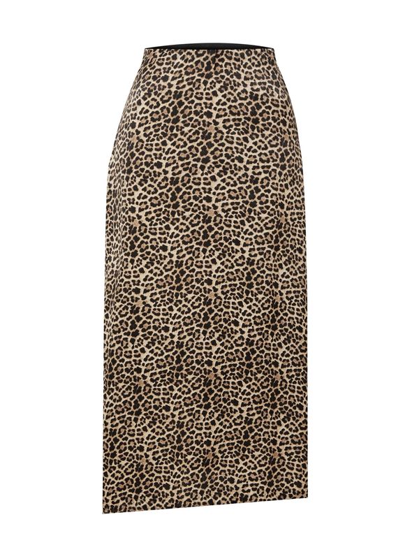 OBJECT OBJECT Suknja 'OBJNANA'  bež / zeleno smeđa / crna