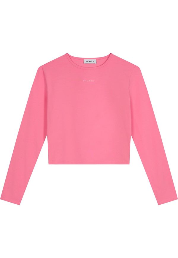 OH APRIL OH APRIL Majica 'Ica'  svijetloroza / bijela