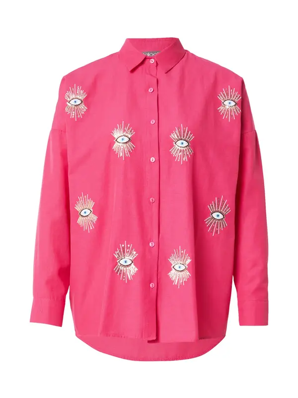 olalook olalook Bluza  svijetloplava / fuksija / crna / bijela