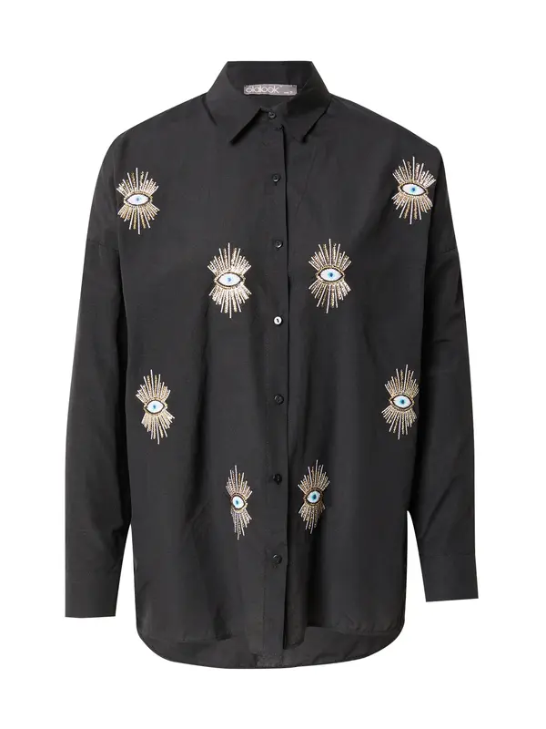 olalook olalook Bluza  svijetloplava / zlatna / crna / bijela