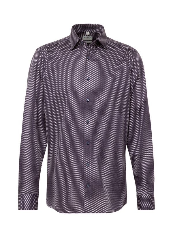 OLYMP OLYMP Košulja 'Level 5'  tamno ljubičasta / bijela