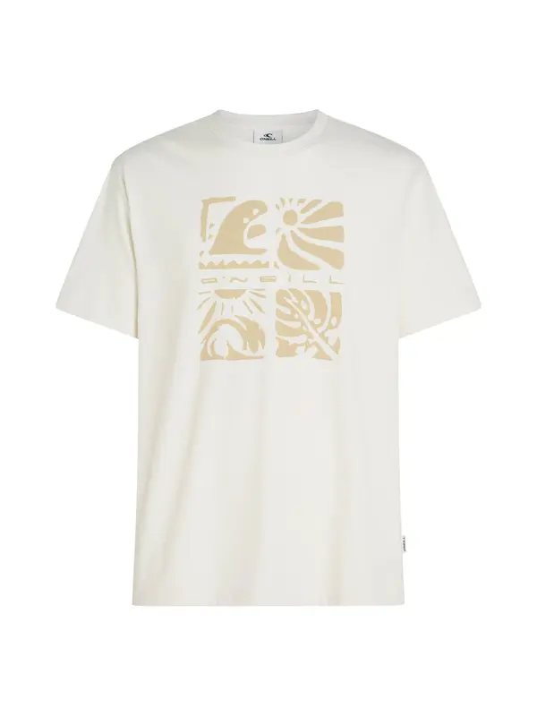O'NEILL O'NEILL Majica 'Melange Front Print'  bijela