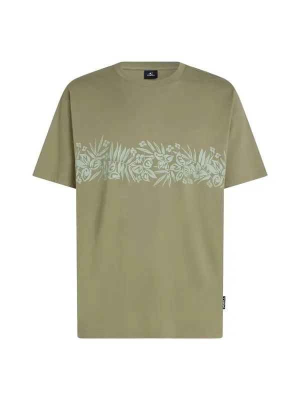 O'NEILL O'NEILL Majica 'Uni Flower'  maslinasta / menta