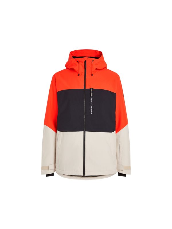 O'NEILL O'NEILL Sportska jakna 'Carbonite'  ecru/prljavo bijela / neonsko narančasta / crna