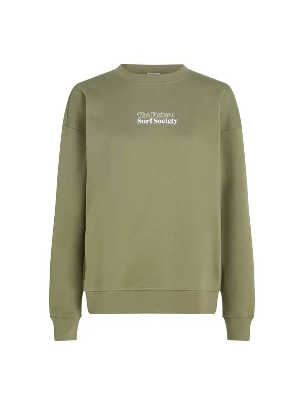O'NEILL O'NEILL Sweater majica 'Future Surf Society'  maslinasta / bijela