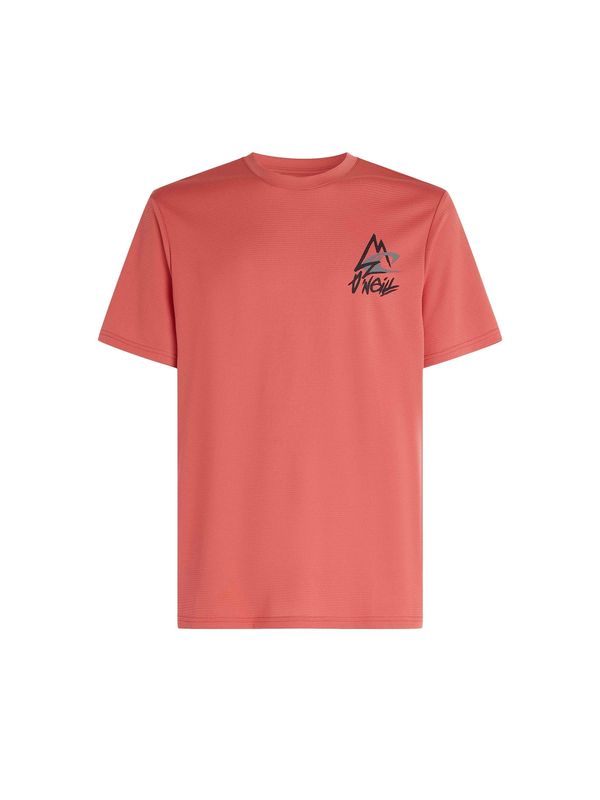 O'NEILL O'NEILL Tehnička sportska majica  siva / lubenica roza / crna