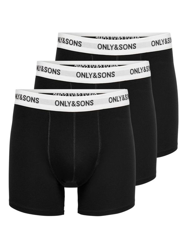 Only & Sons Only & Sons Bokserice 'ONSFITZ'  svijetlosiva / crna / bijela