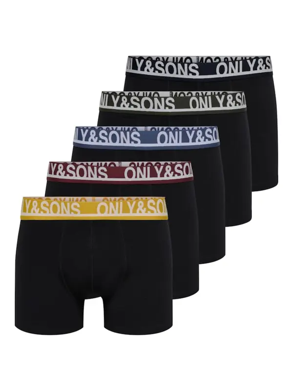 Only & Sons Only & Sons Bokserice 'ONSTrey'  plava / limun / kraljevski zelena / boja vina / crna
